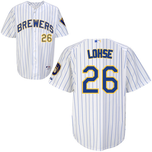 Kyle Lohse #26 Youth Baseball Jersey-Milwaukee Brewers Authentic Alternate Home White MLB Jersey
